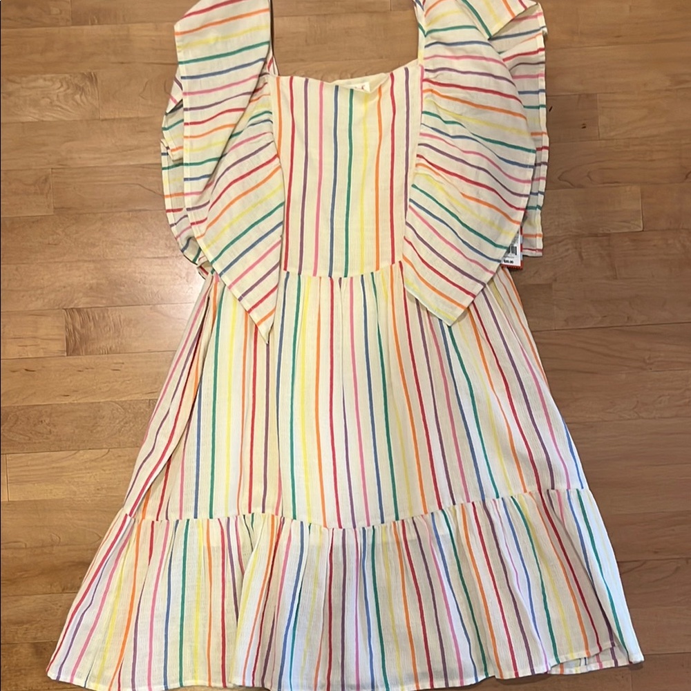 Colorful Striped Kids Dress
